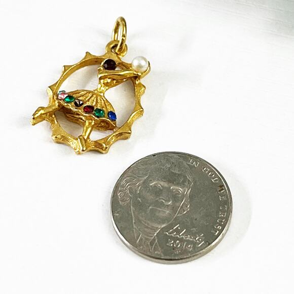 Vintage Ballerina Dancing Girl Charm 1960's - Picture 5 of 5